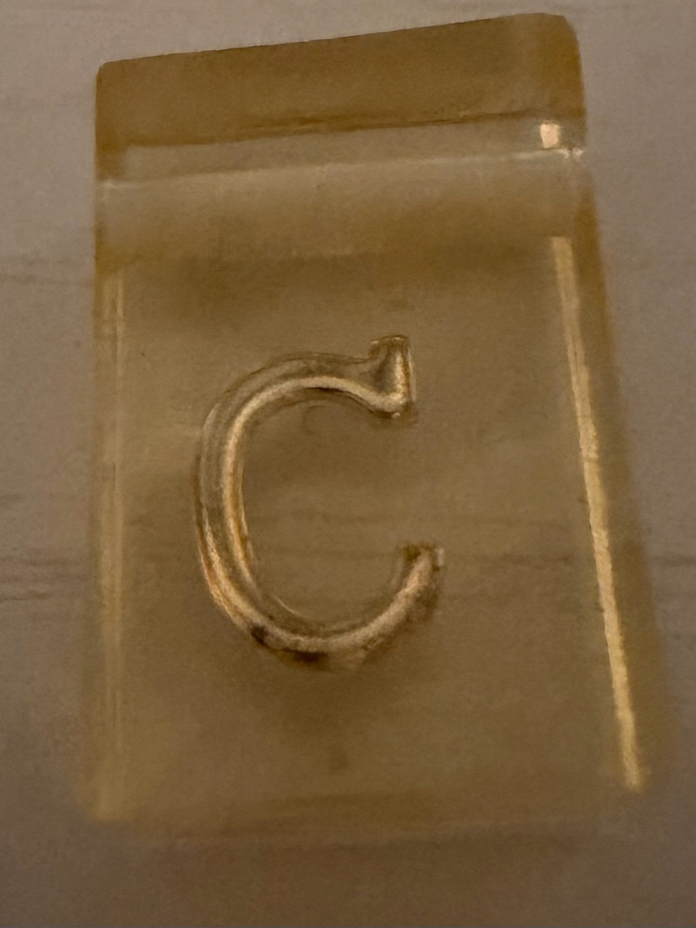 Necklace Pendent āC' Accent